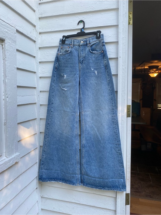 We The Free Denim - We The Free High Rise Blue Jeans Elephant Flare Bell Wide Leg Bottoms